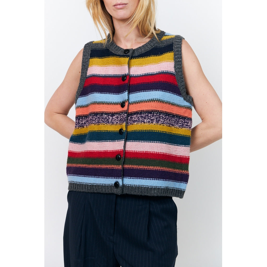 Lollys Laundry Cait Knit Vest SL Mulit