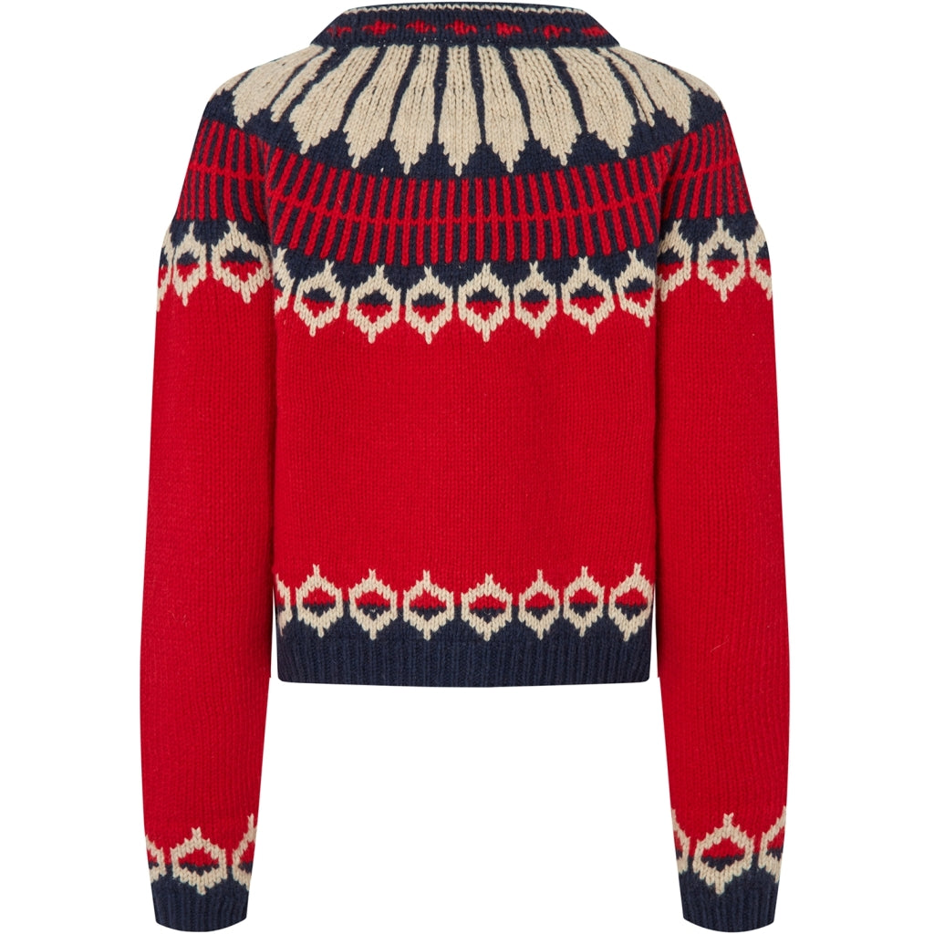 Lollys Laundry Clare Knit Cardigan Red