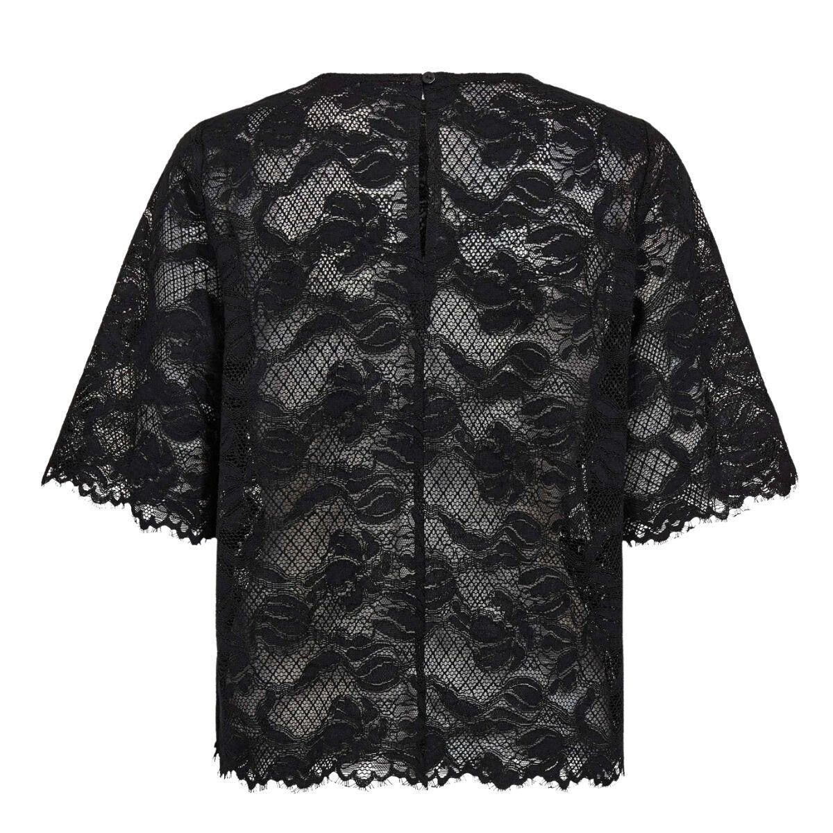 Co'Couture Lanny Lace Blouse Black
