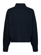 Neo Noir Paulina Knit Blouse Navy