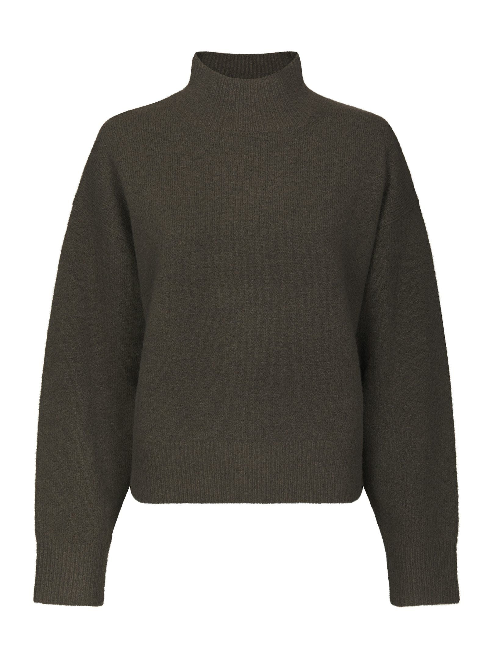 Neo Noir Paulina Knit Blouse Moss Green