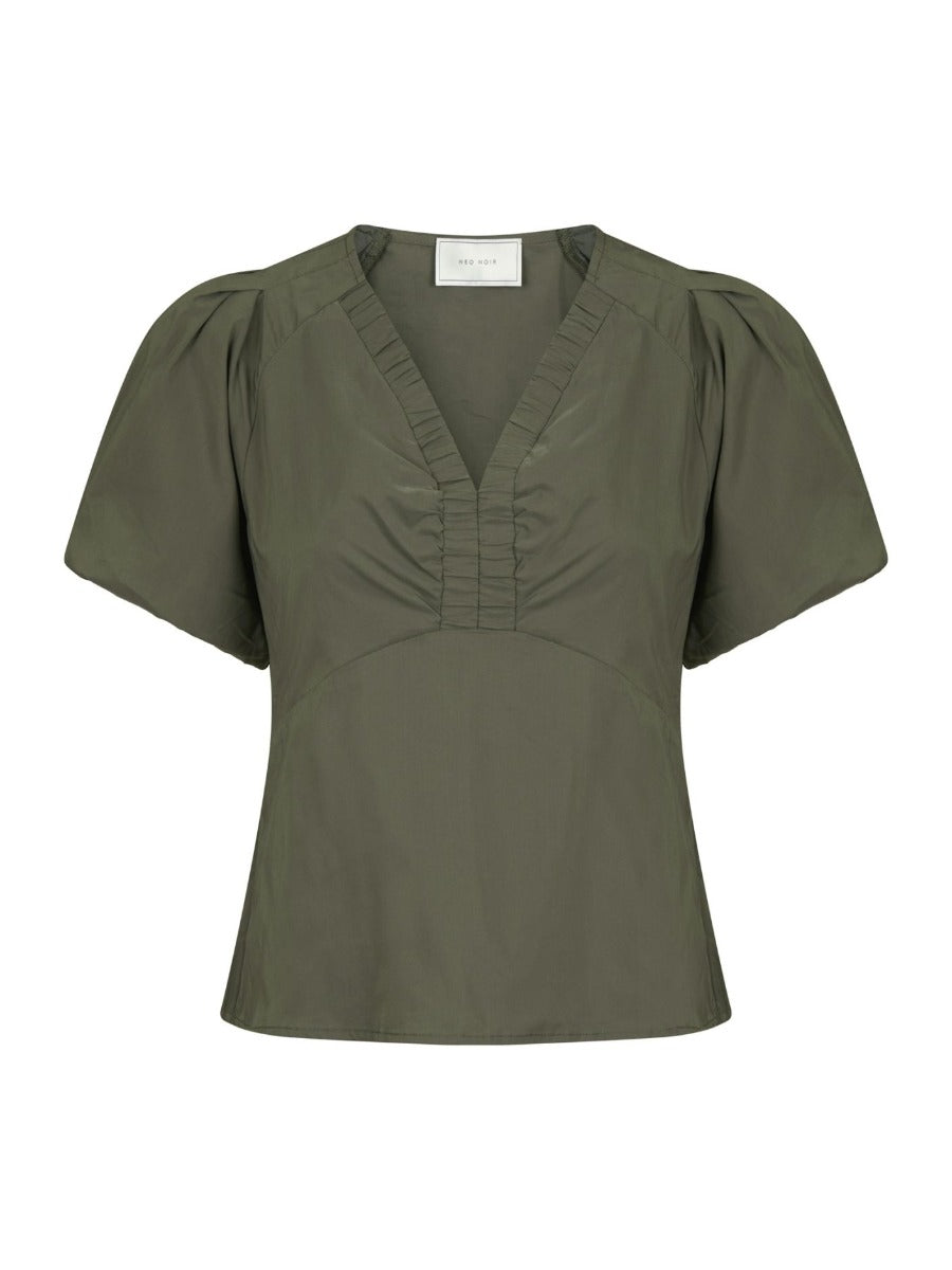 Irina Poplin Blouse Army