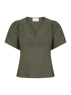 Irina Poplin Blouse Army