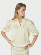 Roella Heavy Sateen Blouse Light Yellow