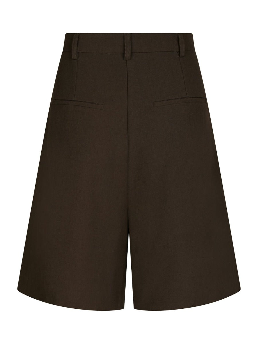Nika Structure Shorts Dark Brown
