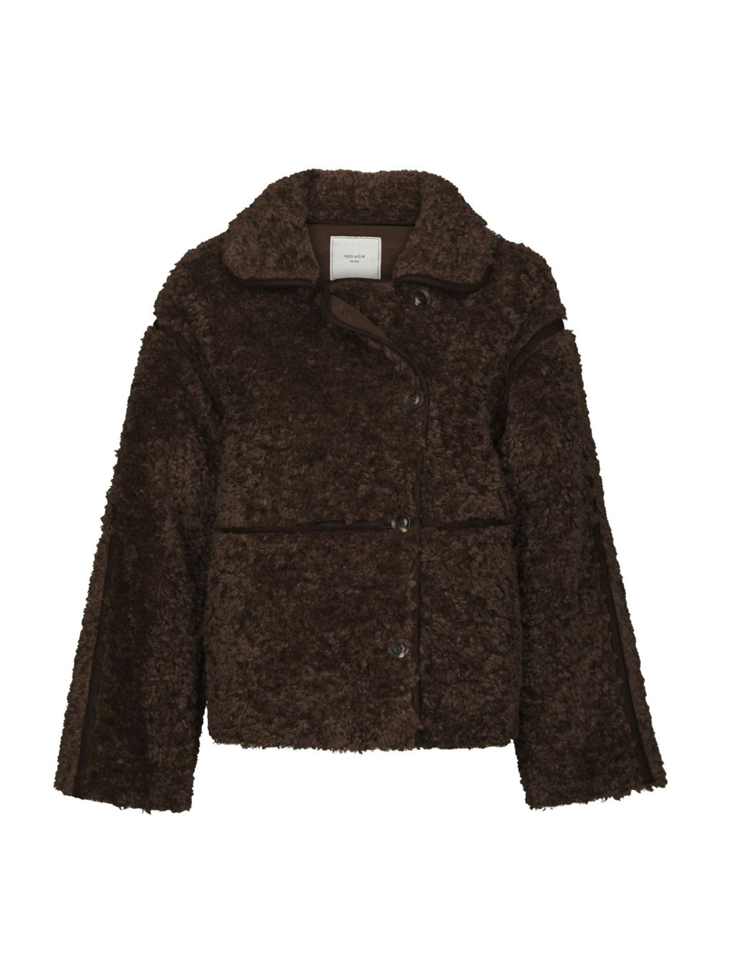Neo Noir Castor Faux Fur Jacket Dark Brown