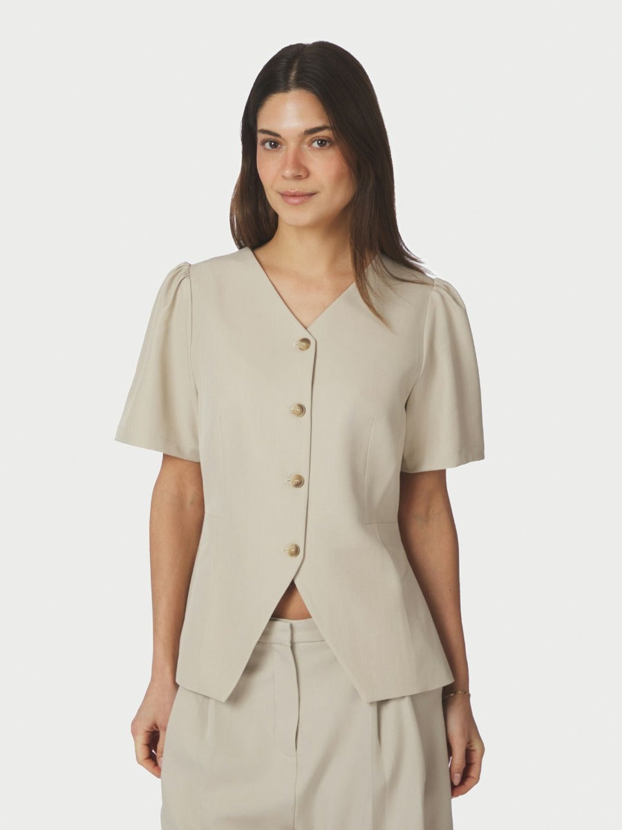 Jules Structure Blouse Creme
