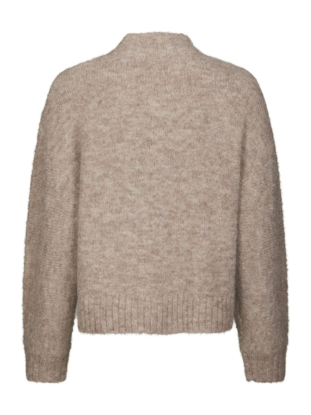 Neo Noir Taura Fluffy Knit Cardigan Beige