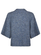 Neo Noir Benuta Fluffy Knit Cardigan Smoke Blue