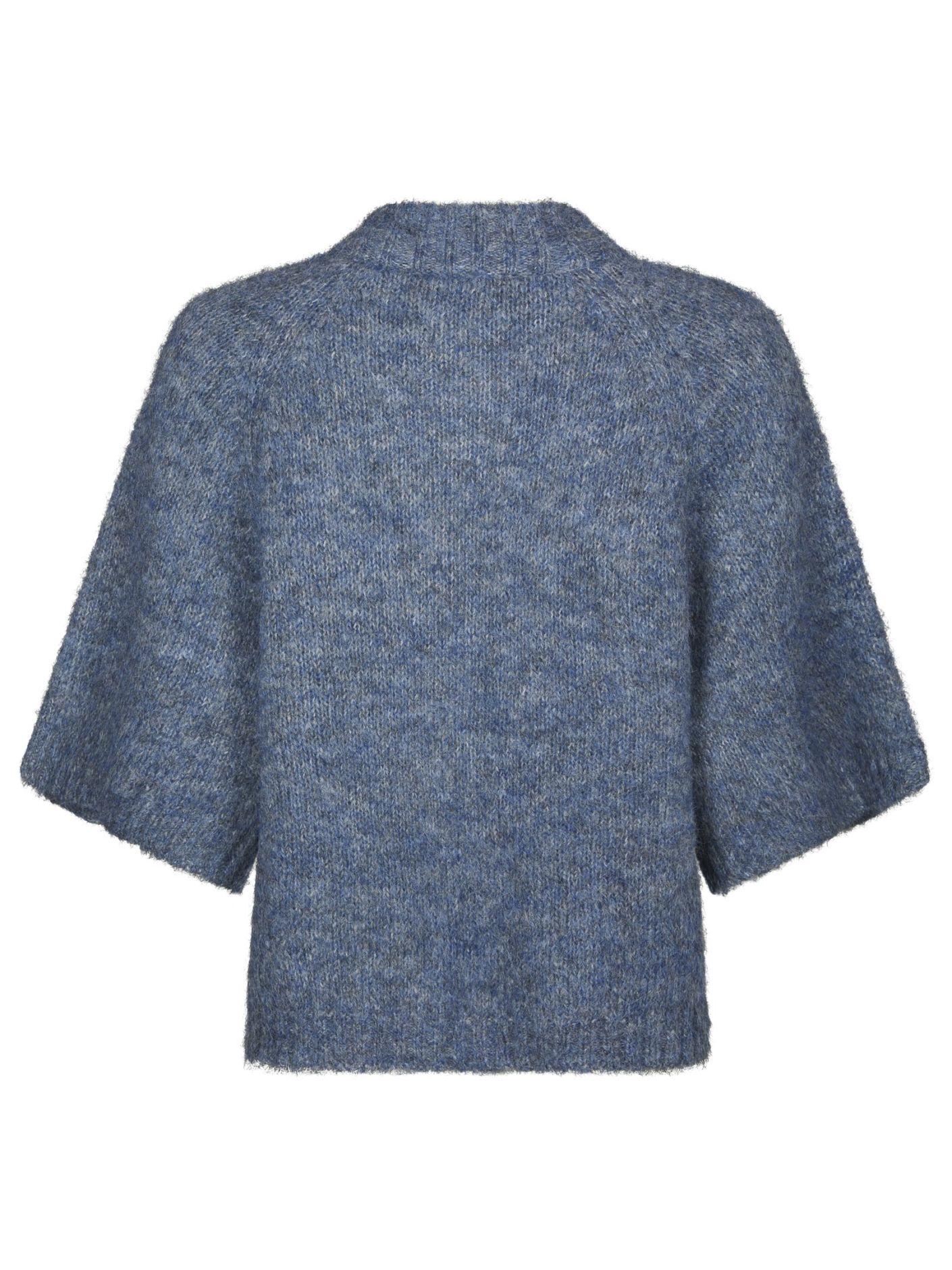 Neo Noir Benuta Fluffy Knit Cardigan Smoke Blue