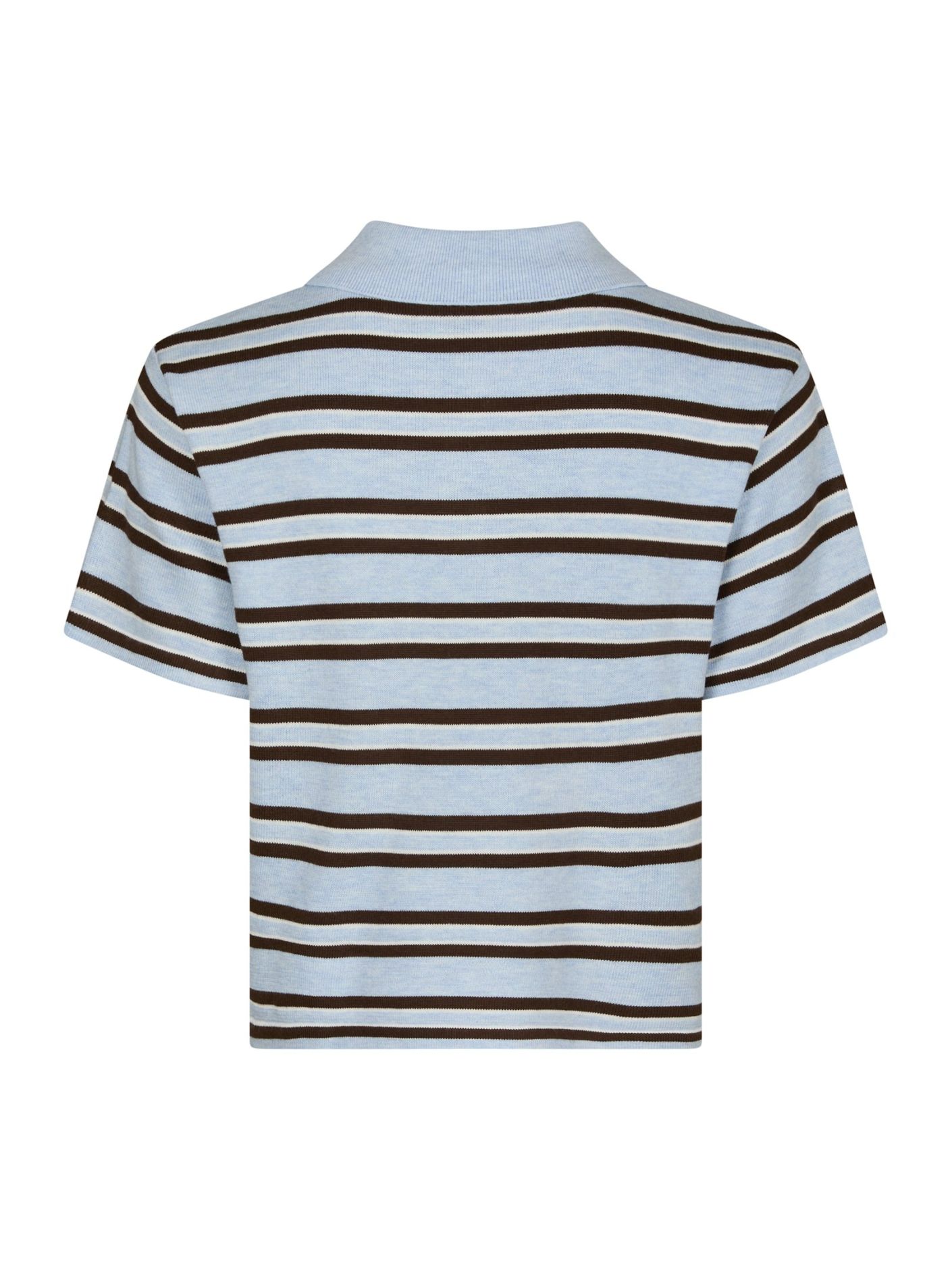 Neo Noir Mulann Polo Knit Blouse Light Blue