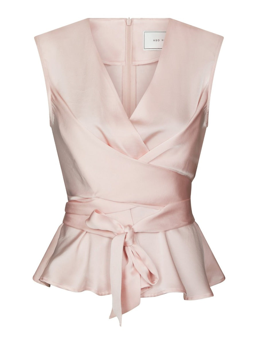 Risetta Heavy Sateen Top Light Pink