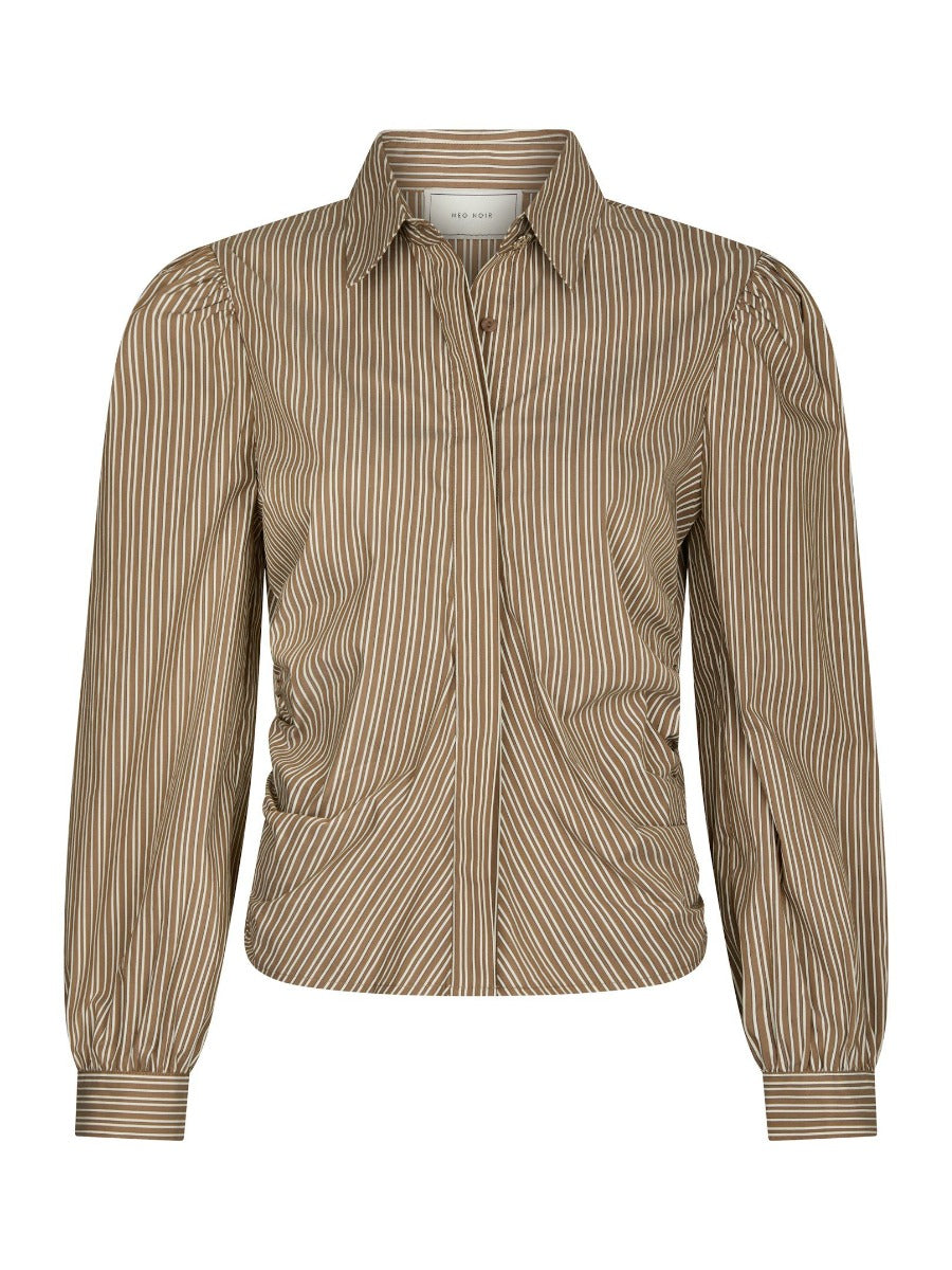 Ritta Stripe Shirt Light Brown