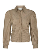 Ritta Stripe Shirt Light Brown