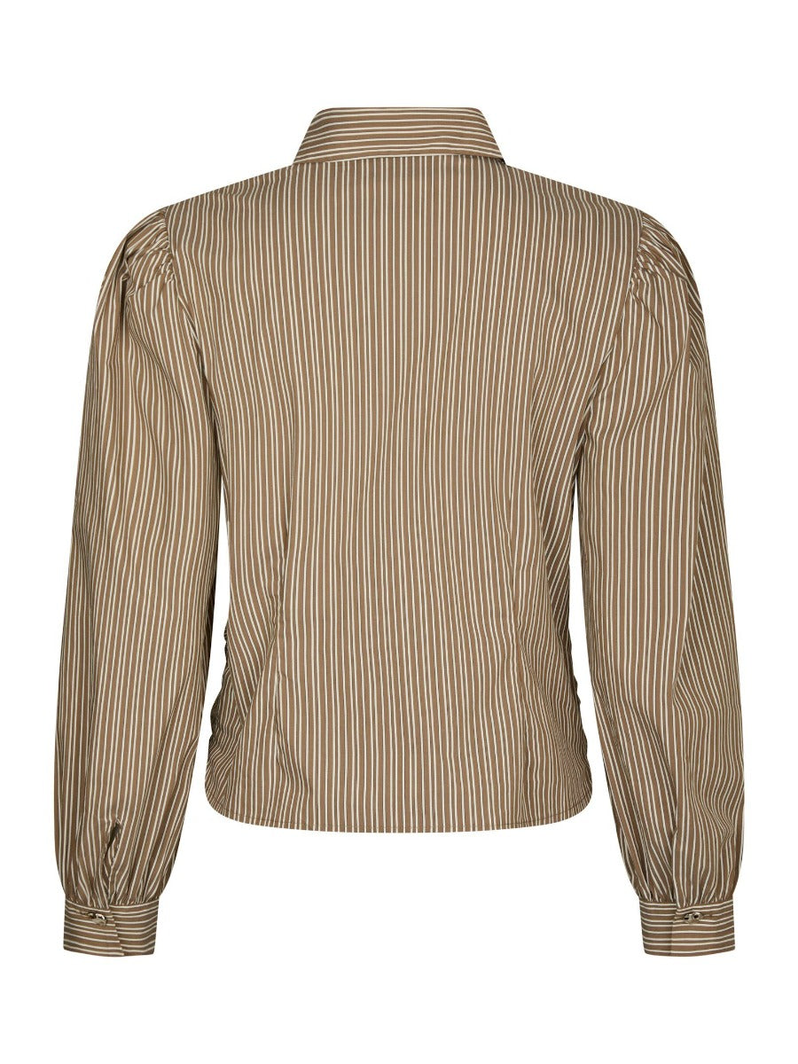 Ritta Stripe Shirt Light Brown