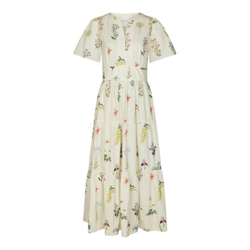 Neo Noir Gardena Flower Rank Dress Off White