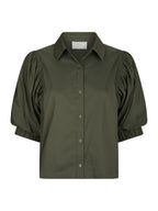 Etta Poplin Shirt Army