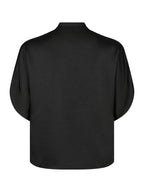 Neo Noir Anelle Heavy Sateen Blouse Black