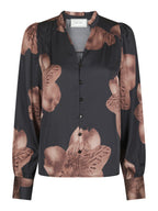 Neo Noir Massima Misty Orchid Blouse Midnight Blue