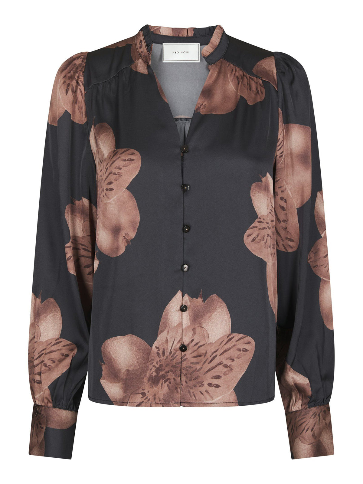 Neo Noir Massima Misty Orchid Blouse Midnight Blue