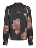 Neo Noir Massima Misty Orchid Blouse Midnight Blue