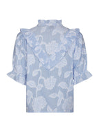 Manet Jacquard Blouse Light Blue