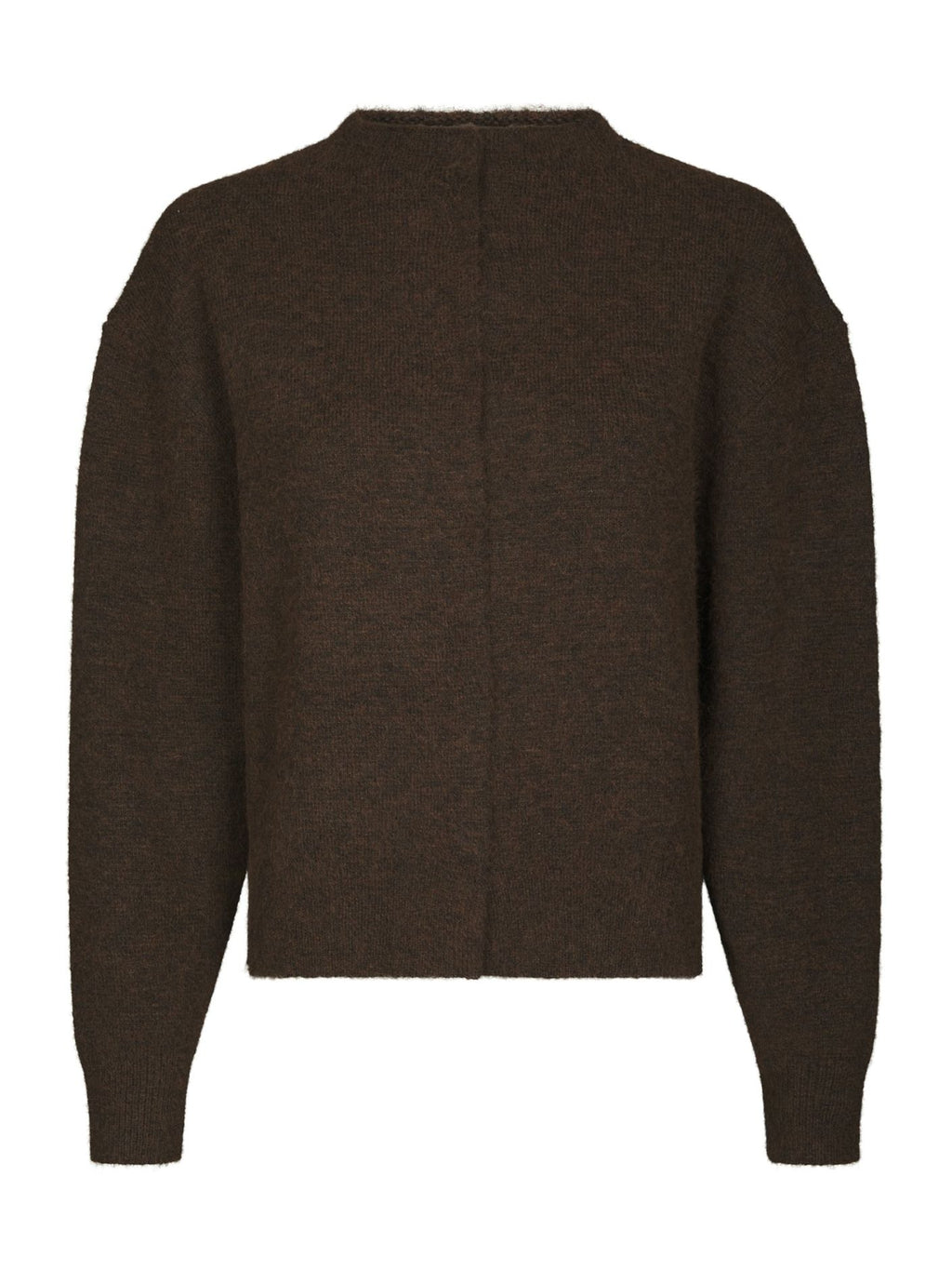 Neo Noir Dione Fluffy Knit Cardigan Brown Melange