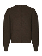 Neo Noir Dione Fluffy Knit Cardigan Brown Melange