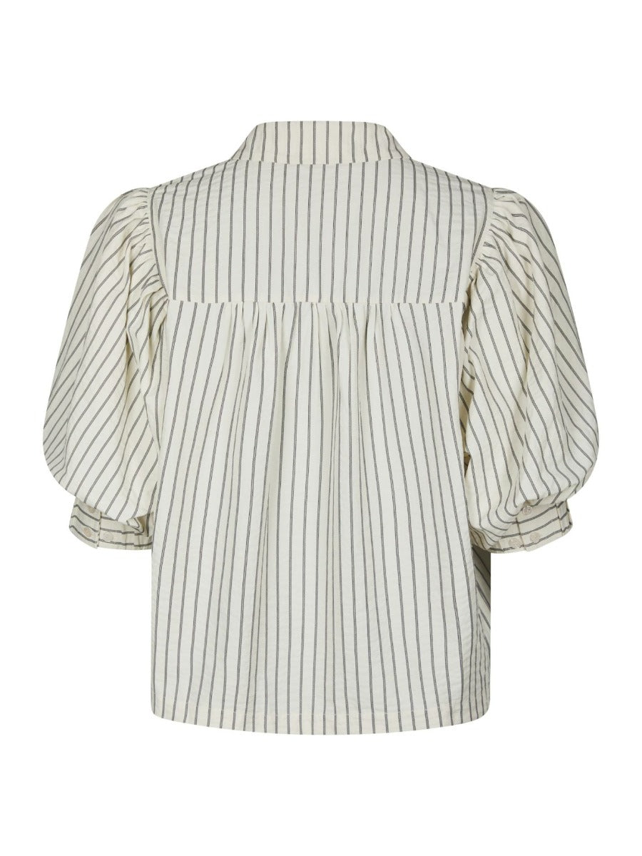 Etta Slim Stripe Shirt Off White