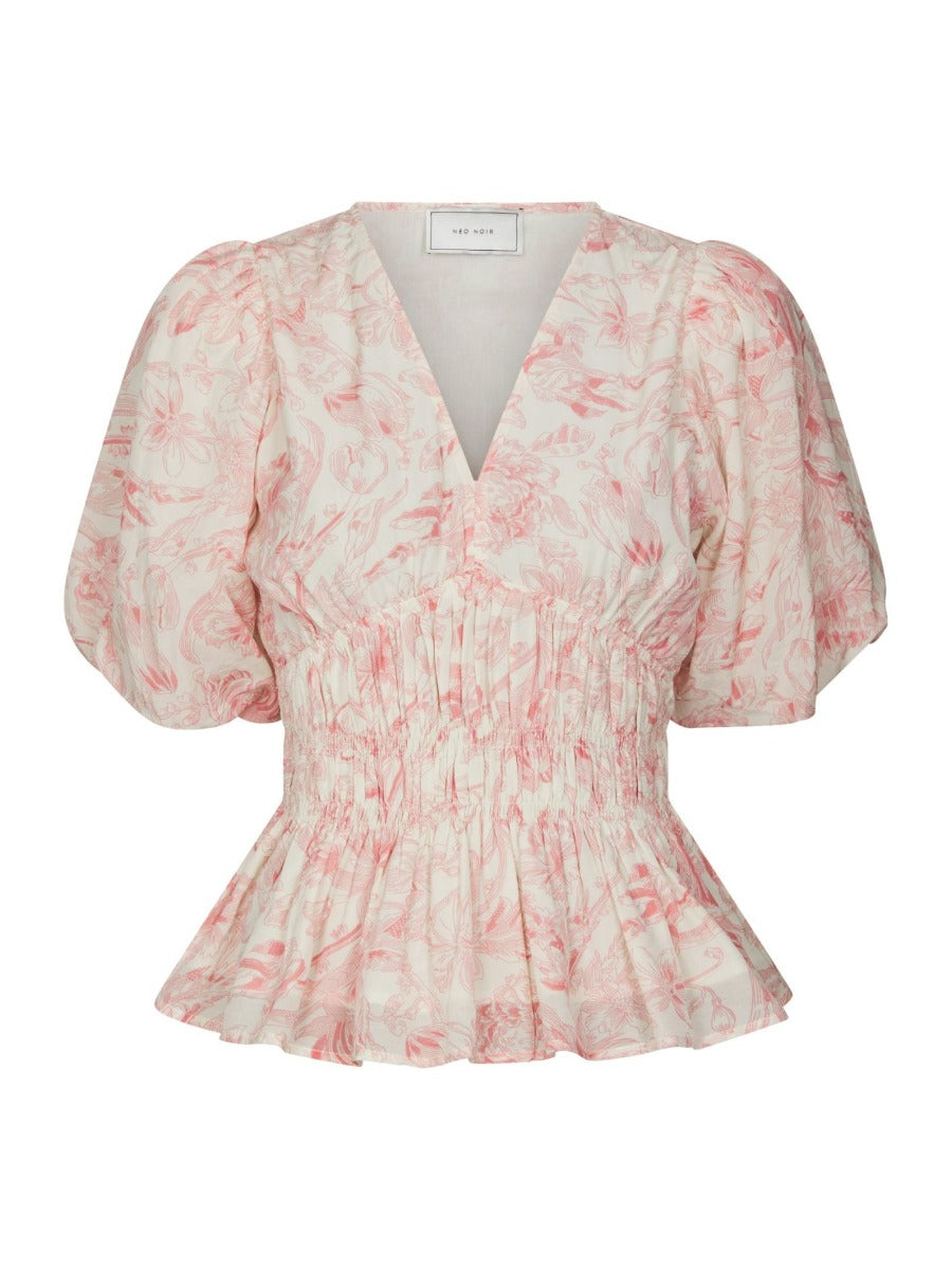 Minutti Print Blouse Off White