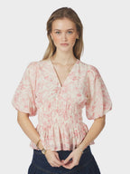 Minutti Print Blouse Off White