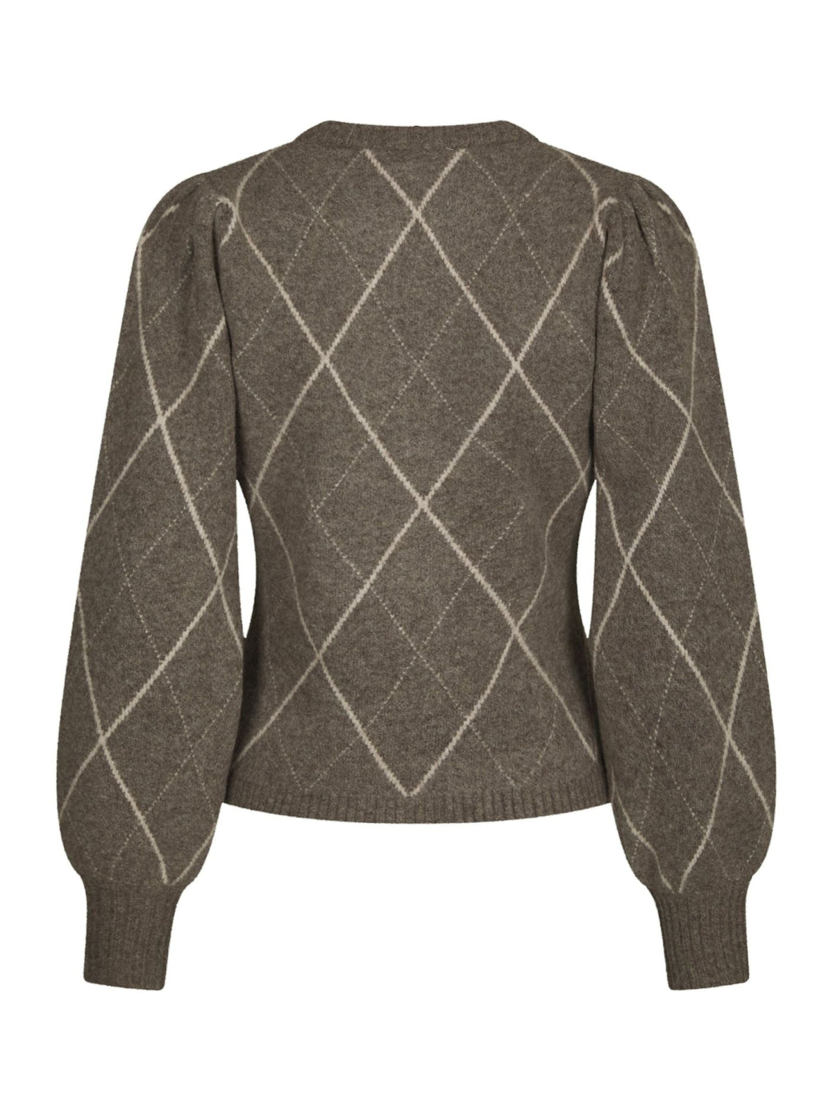 Neo Noir Koteas Check Knit Cardigan Taupe