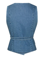 Samara Denim Waistcoat Blue