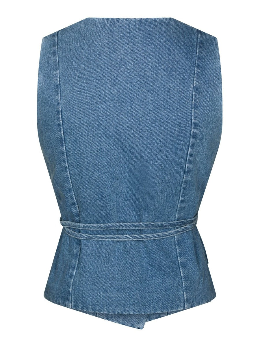 Samara Denim Waistcoat Blue