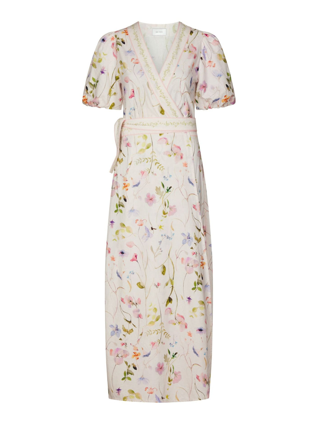 Neo Noir Clarine Flower Dress Off White