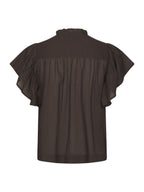 Vinsa S Voile Top Dark Brown