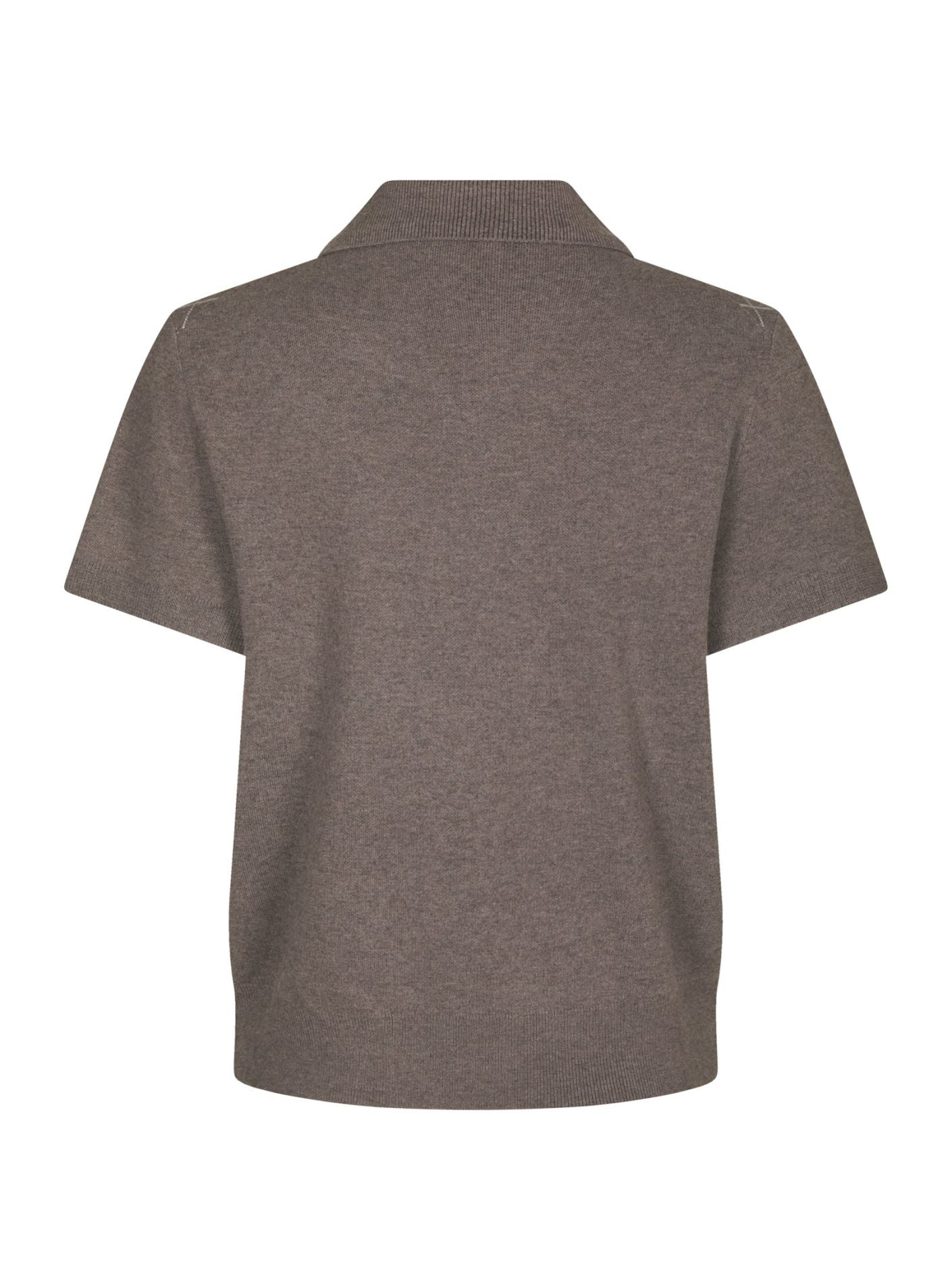 Neo Noir Gia Check Knit Blouse Dark Taupe