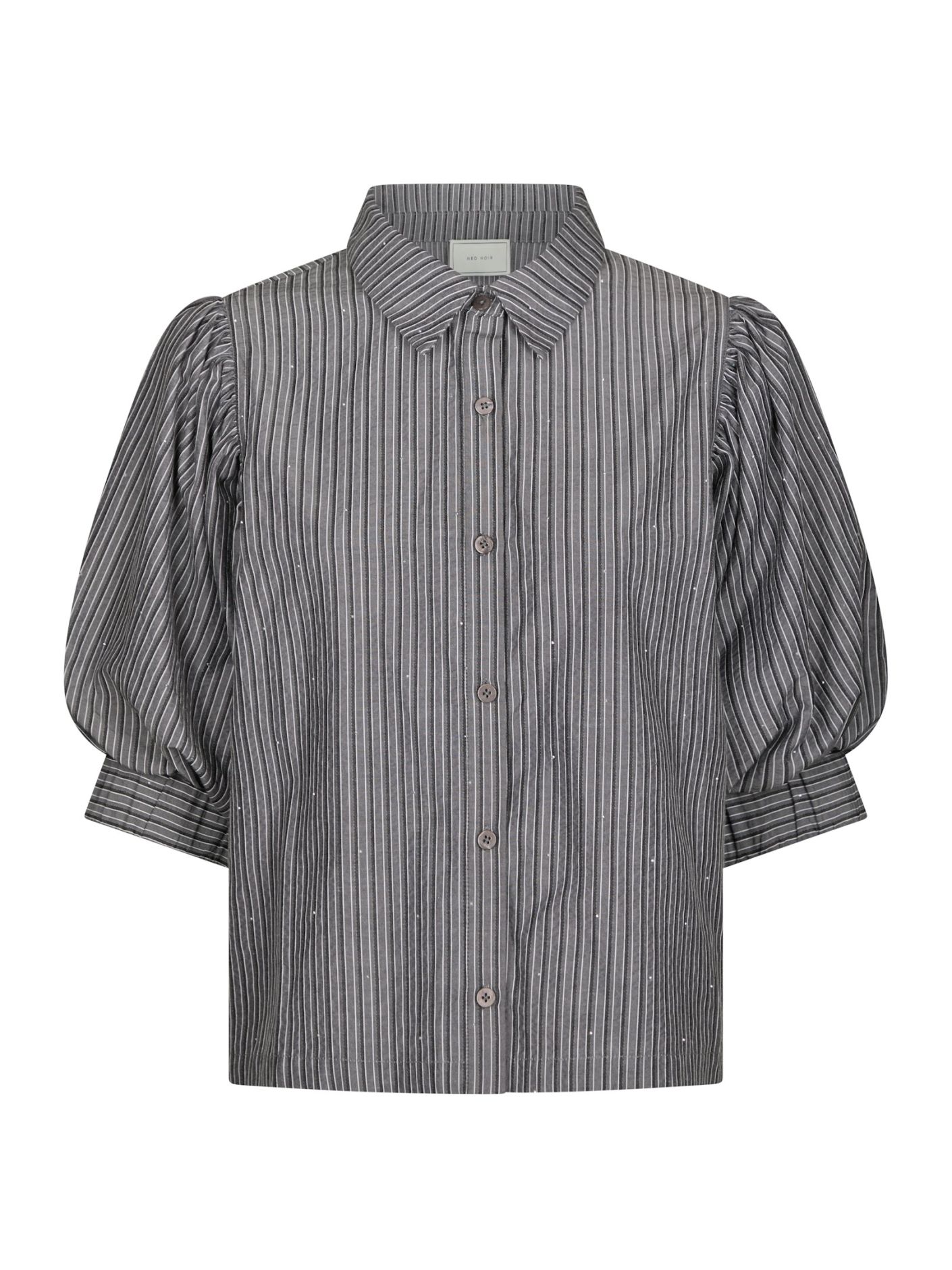 Neo Noir Etta Stripe B Shirt Dark Grey