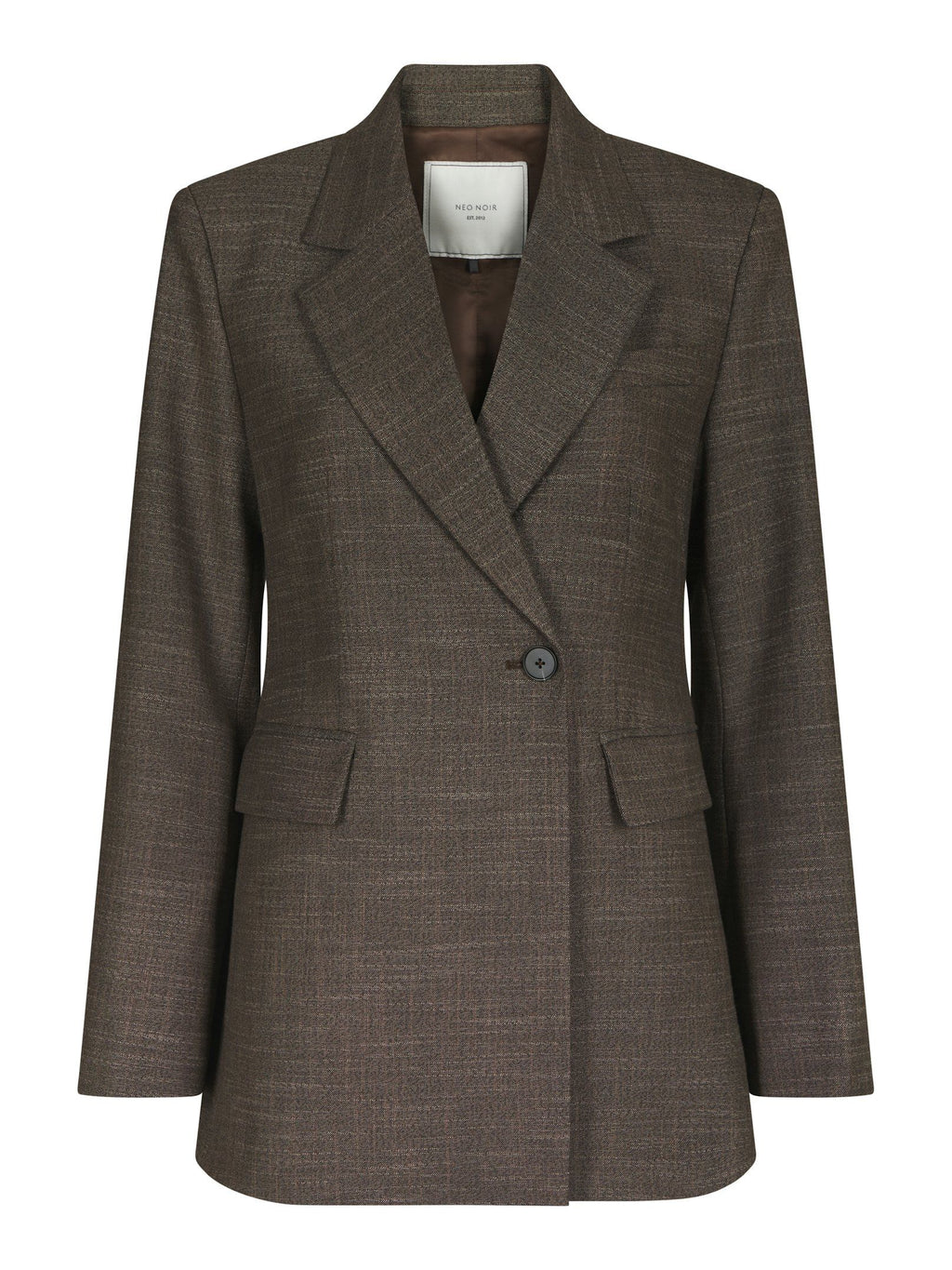 Neo Noir Perine Structure Twill Blazer Dark Taupe