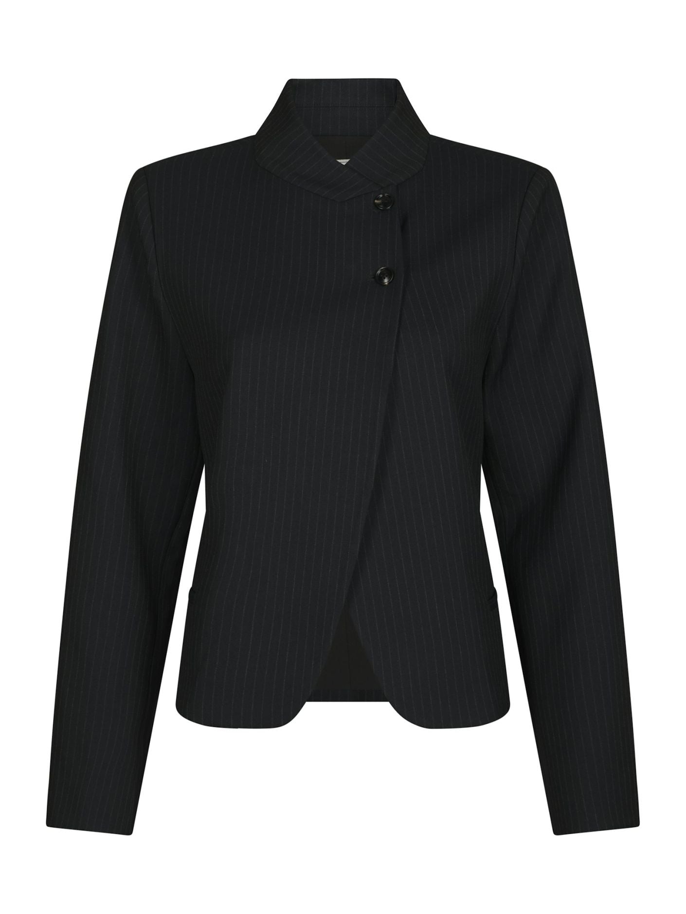 Neo Noir Tiria Slim Pinstripe Blazer Dark Navy