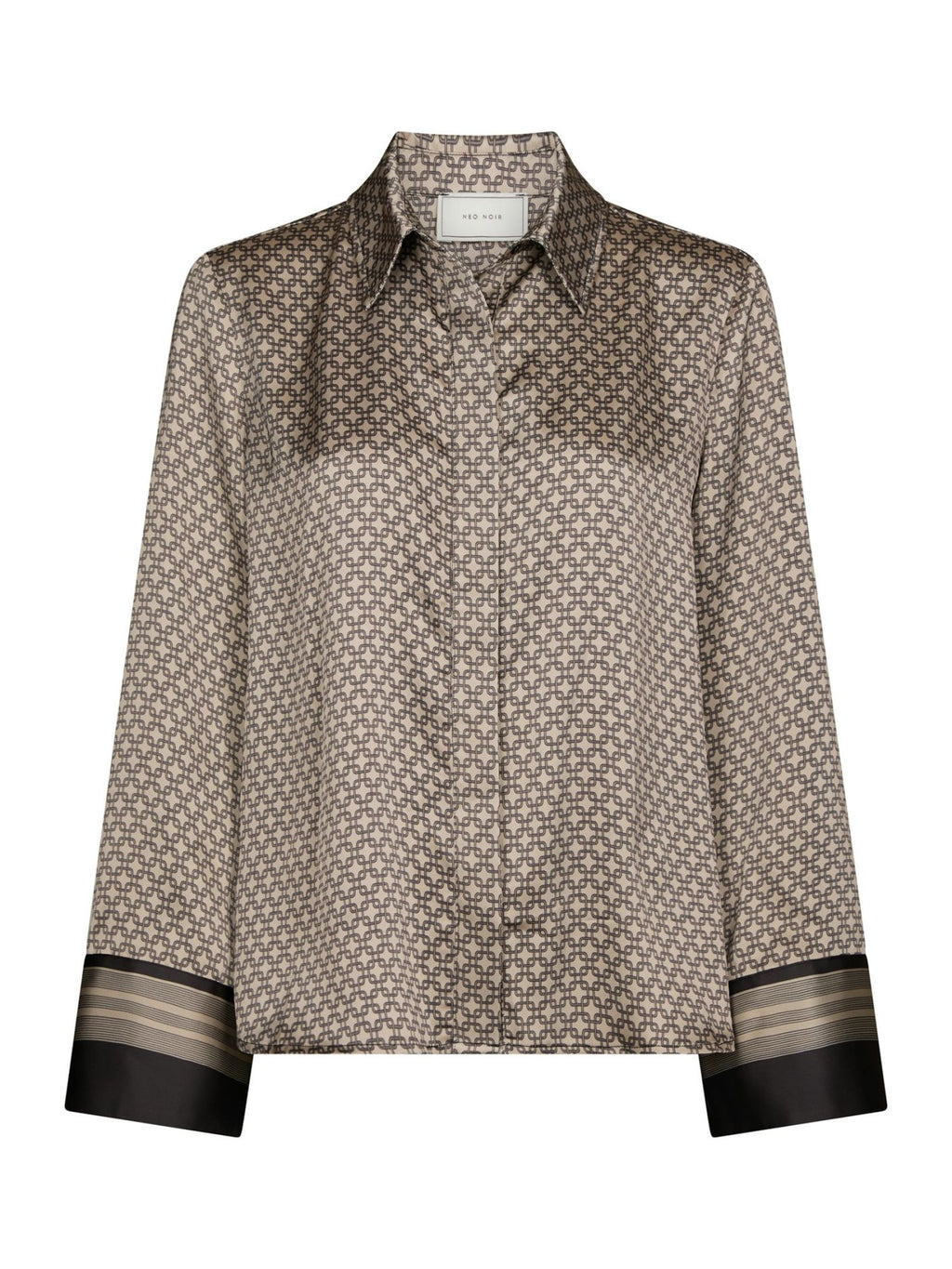 Neo Noir Mistan Pattern Shirt Beige