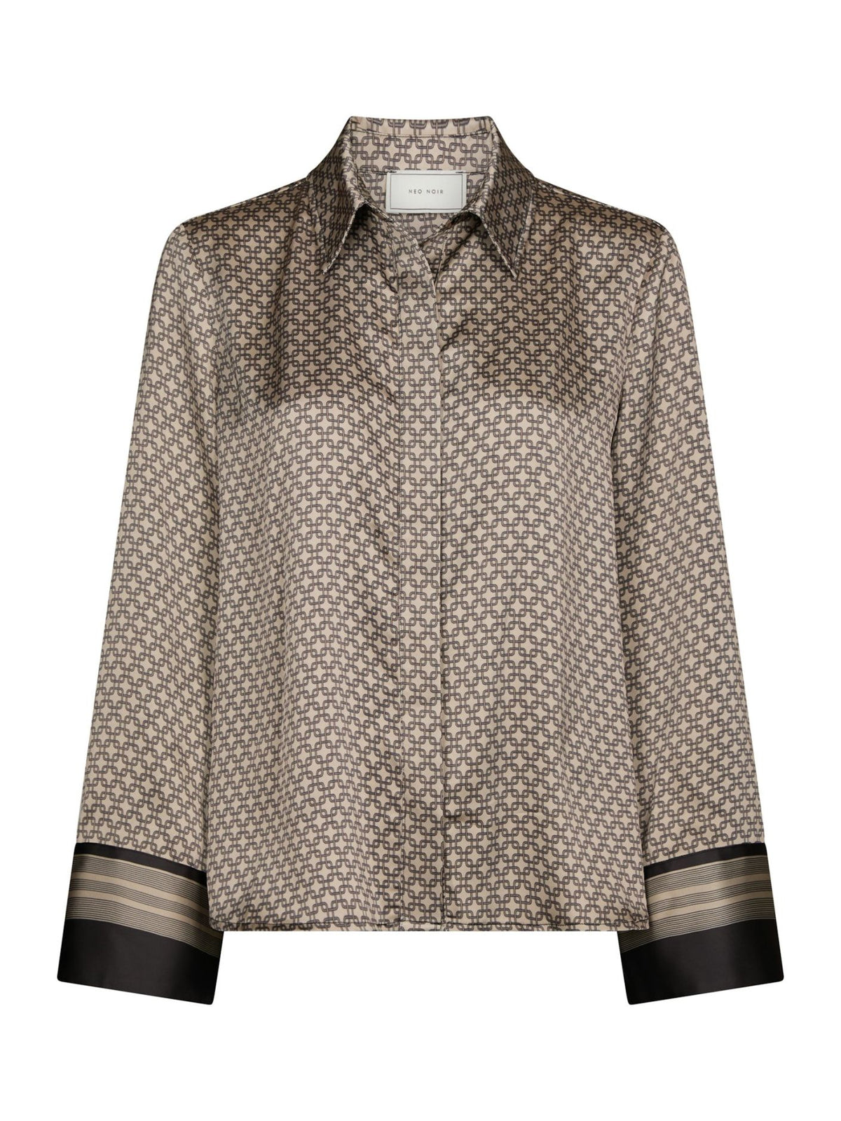 Neo Noir Mistan Pattern Shirt Beige