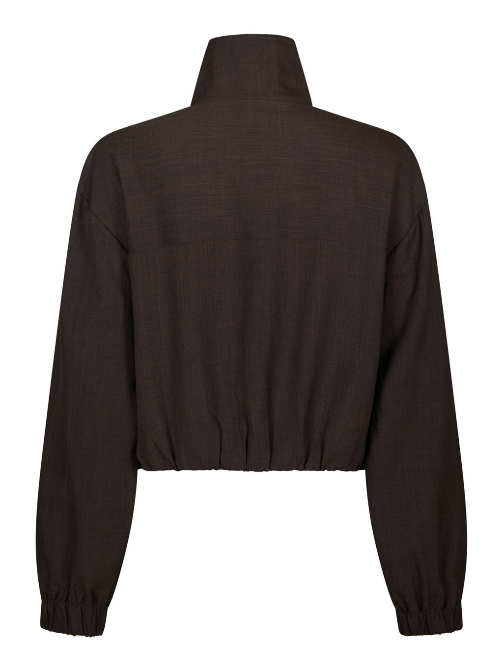 Neo Noir Felicity Zip Blouse Dark Brown