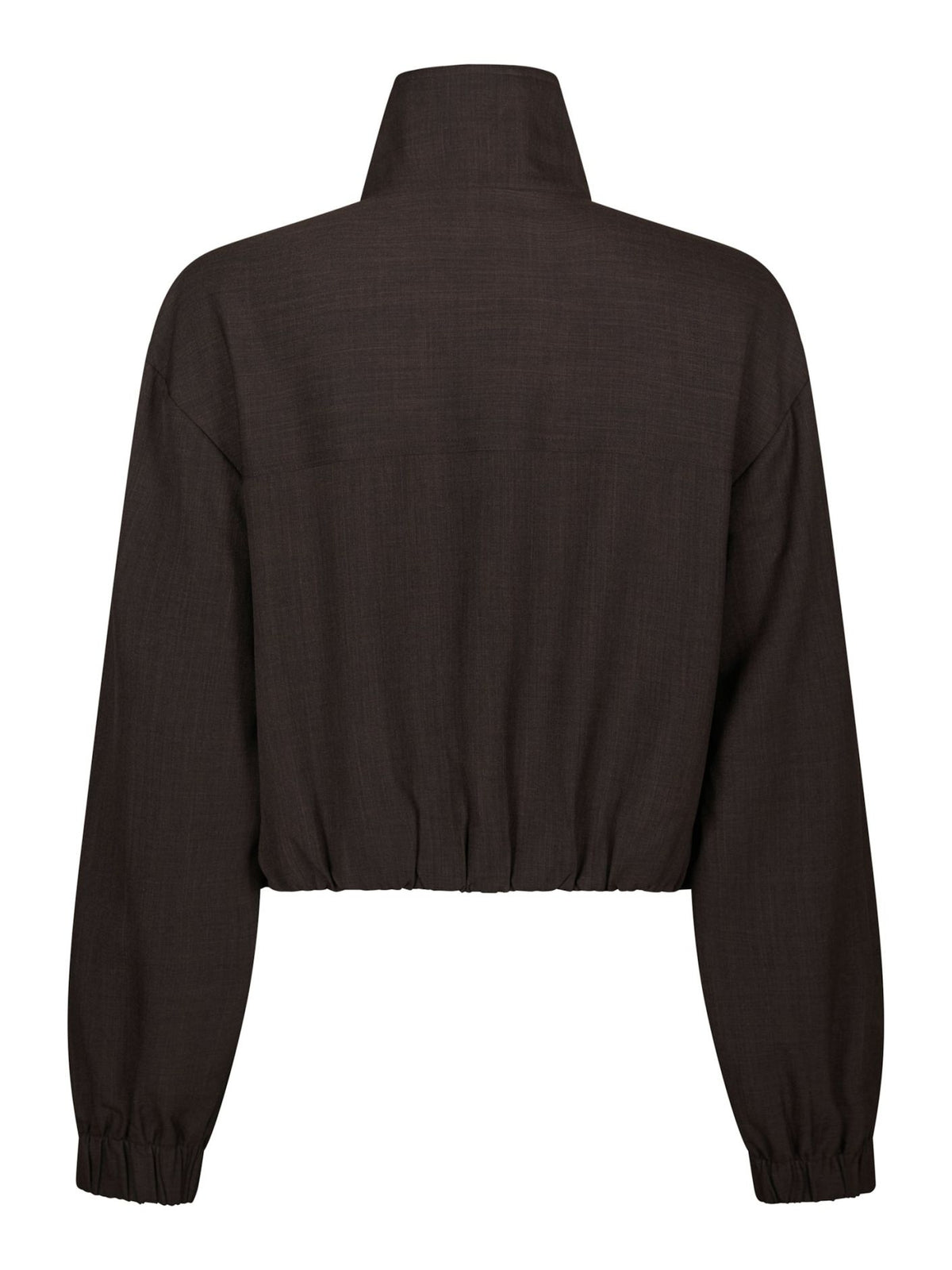 Neo Noir Felicity Zip Blouse Dark Brown