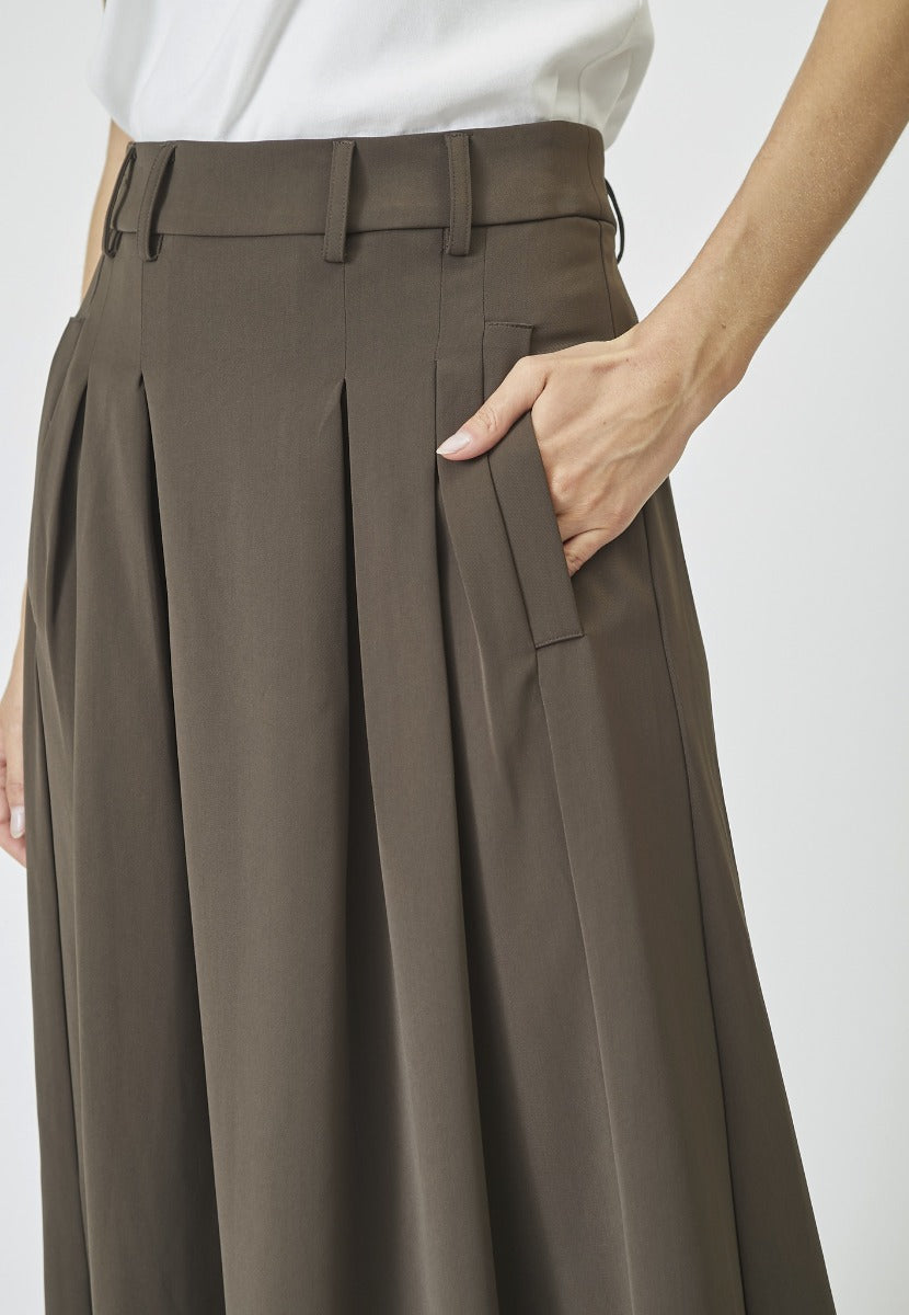 Anya Pleat Skirt Mocca