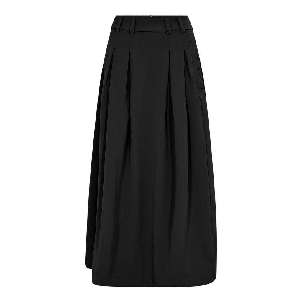 Anya Pleat Skirt Black