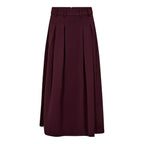 Anya Pleat Skirt Winered