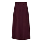 Anya Pleat Skirt Winered