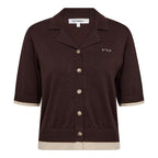 Lue Crop Cardigan Dark Brown