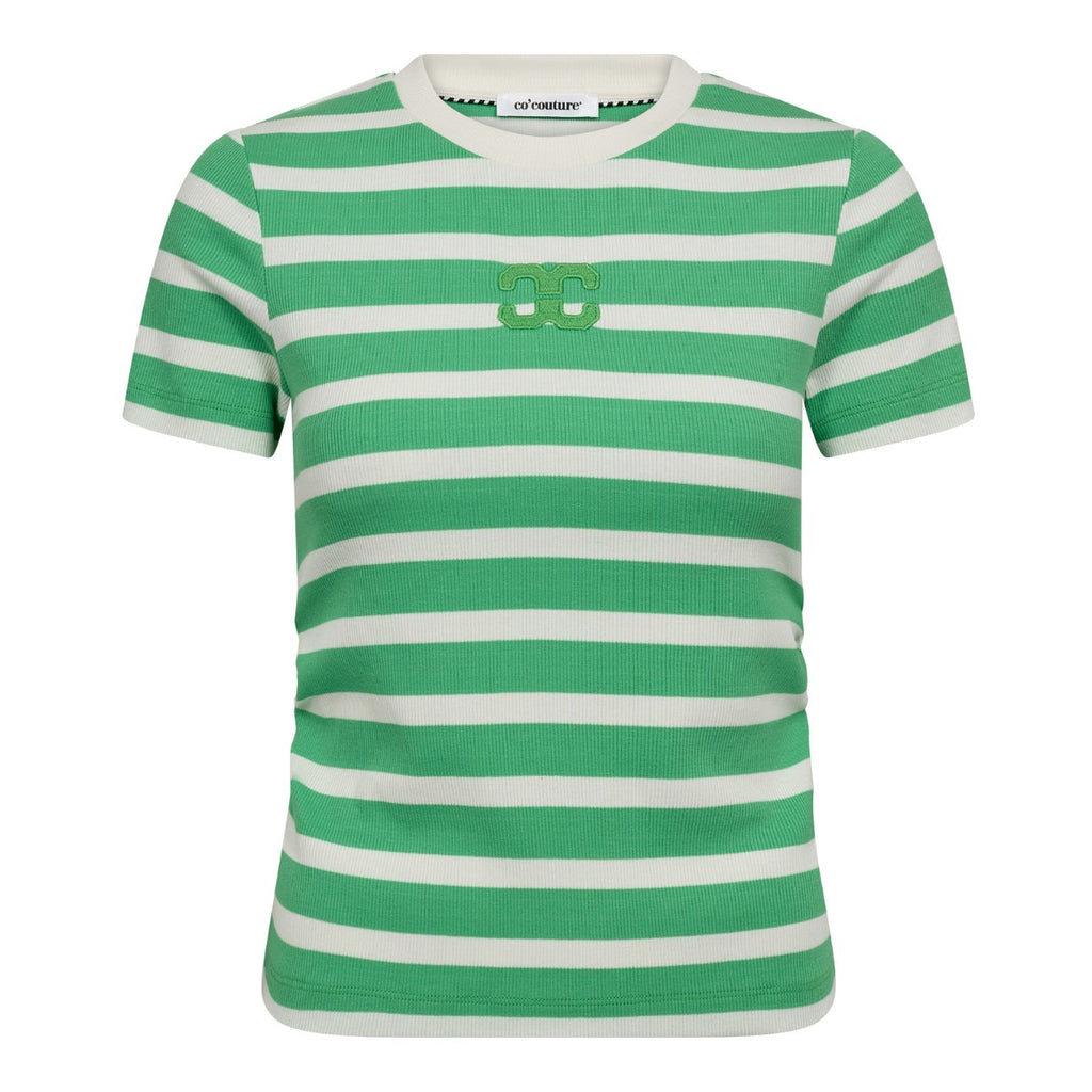 Granny Cathering Stripe Tee Green